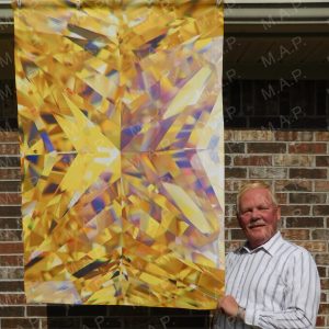 Yellow 40” X 60” Fleece Lap Blanket with Diamond pattern